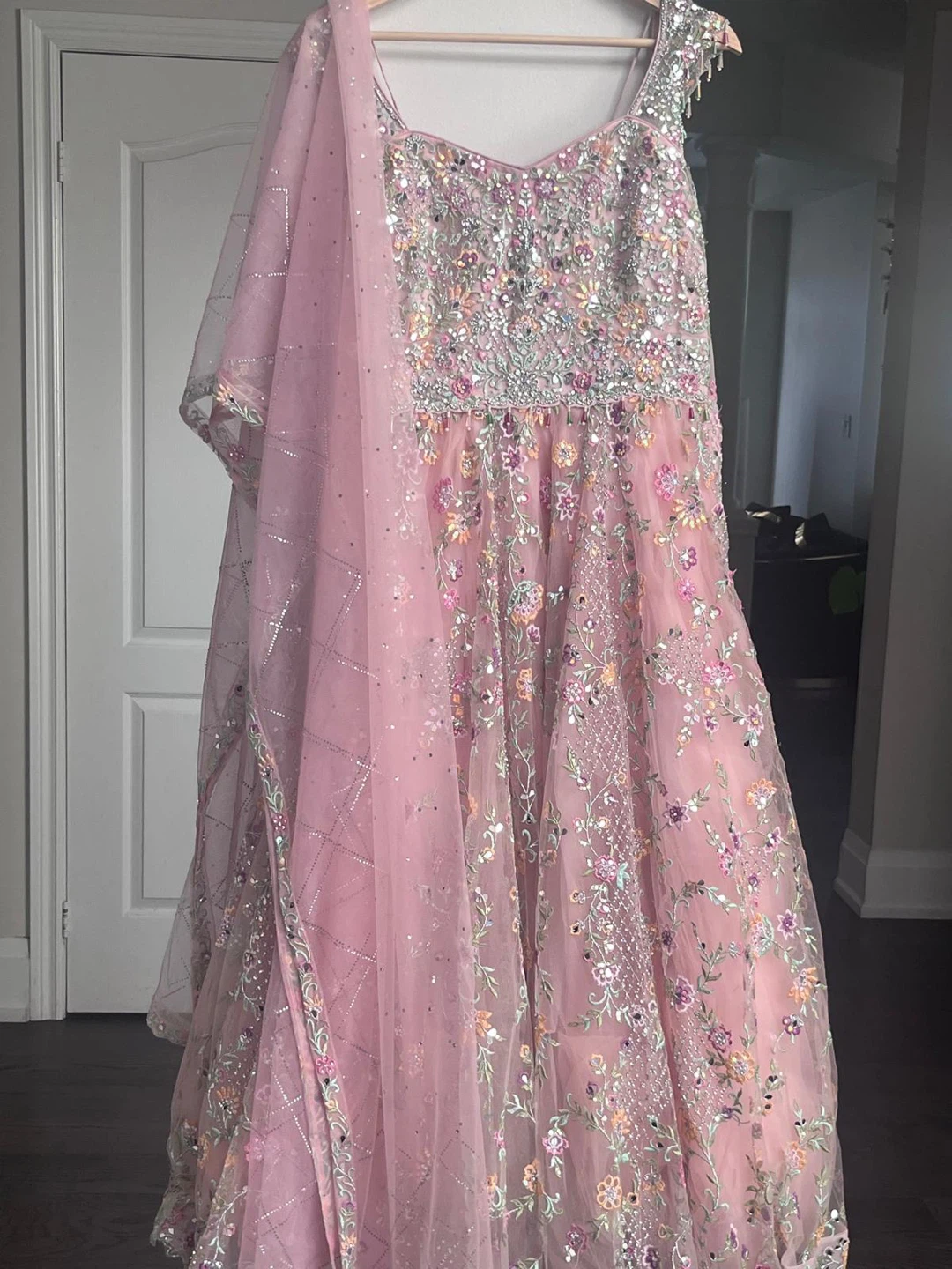 Embroidered Pink Lehenga Choli with Dupatta - photo 4
