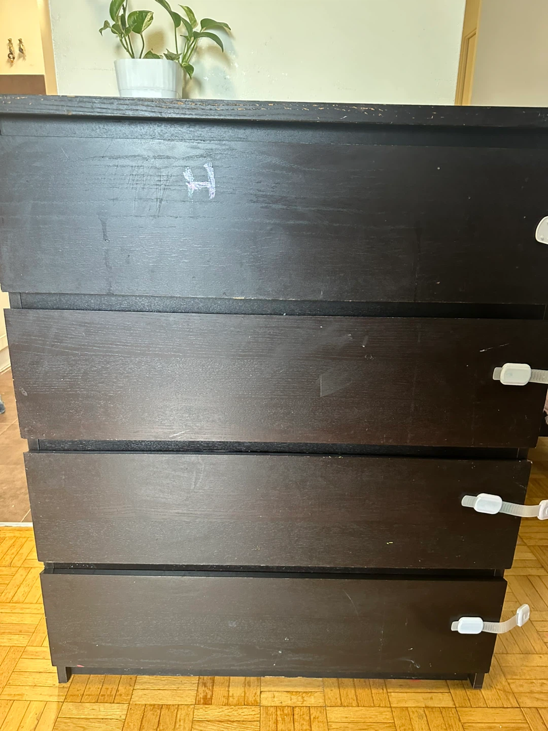 Black IKEA 4-Drawer Dresser