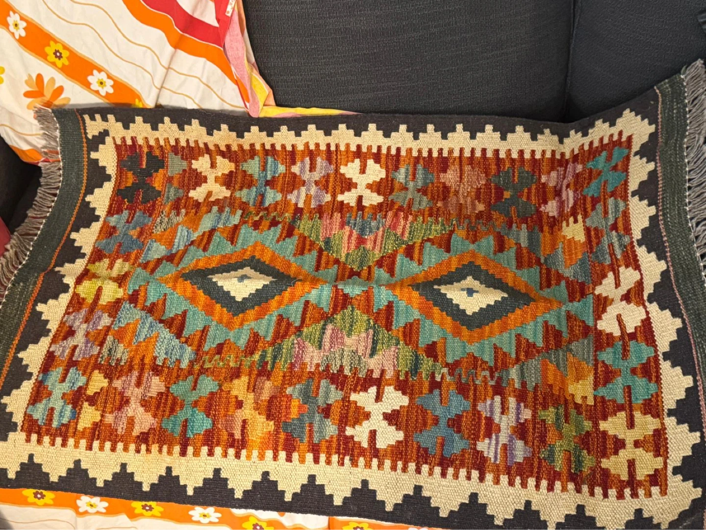 Authentic Afghan Handwoven Kilim Rug - photo 2