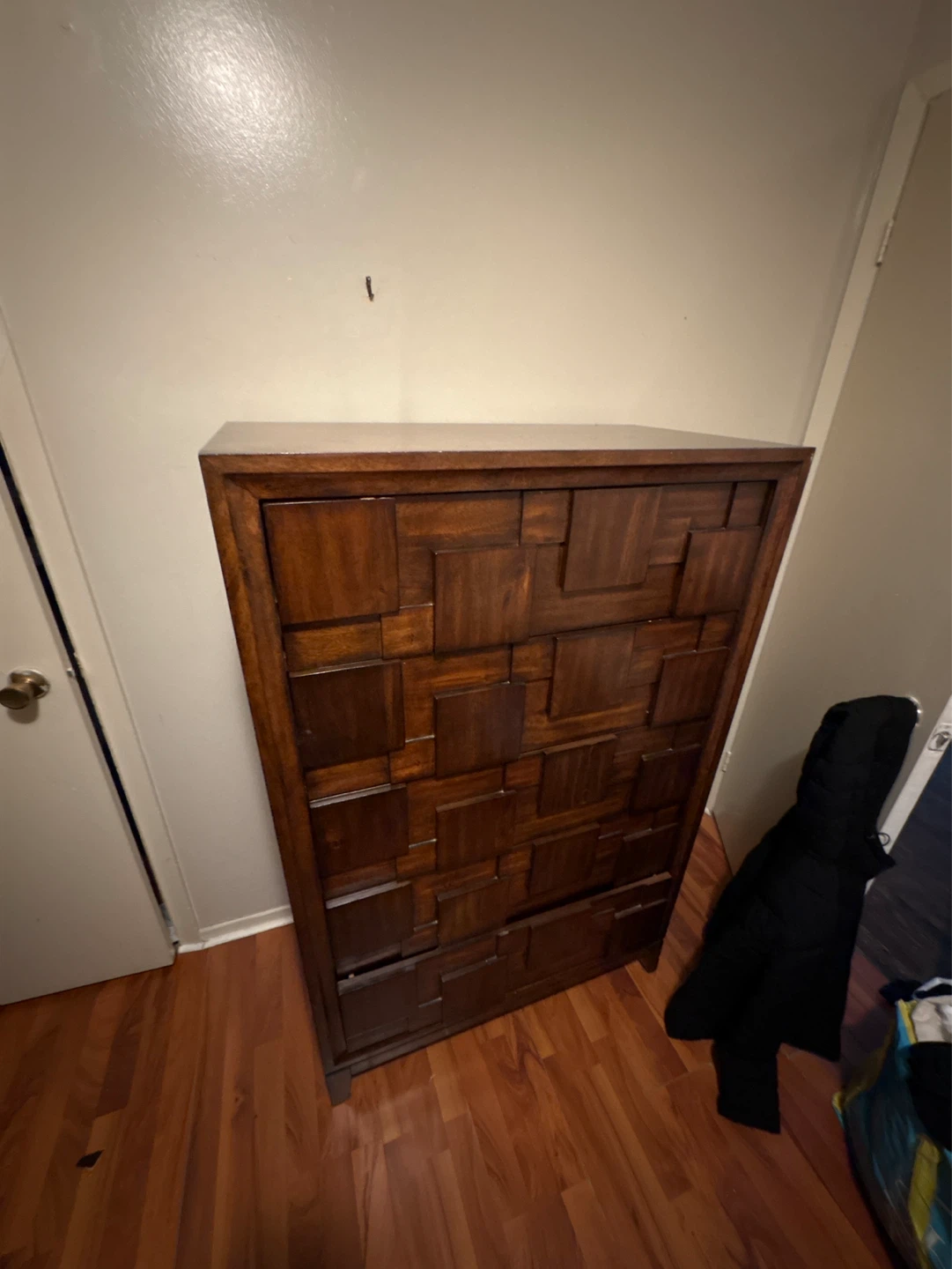 Wooden Dresser with Unique Front Design