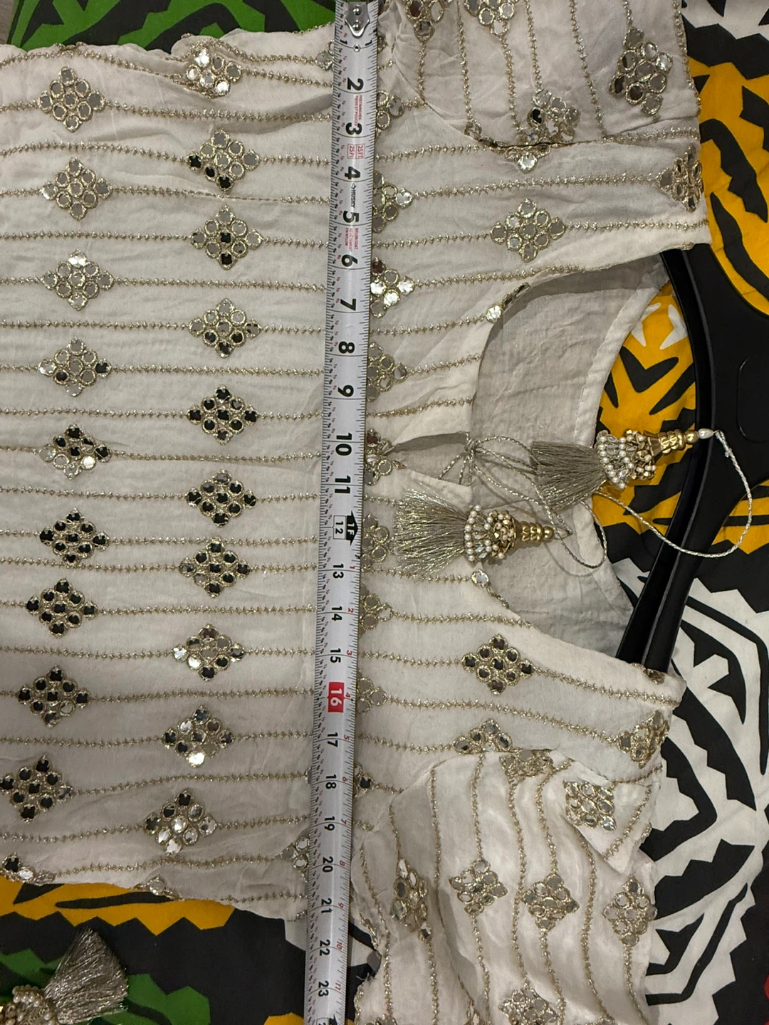 Pearl white Shara 4 piece dress size large