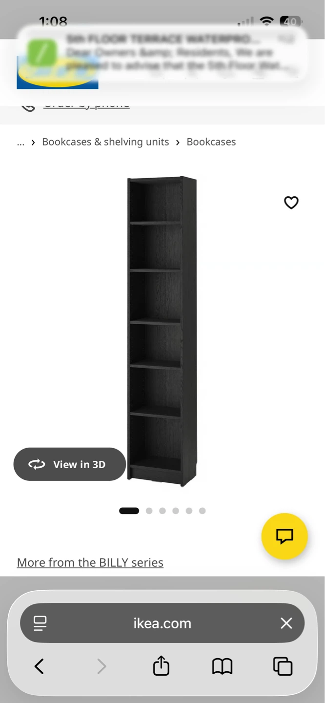 IKEA BILLY Bookcase Black