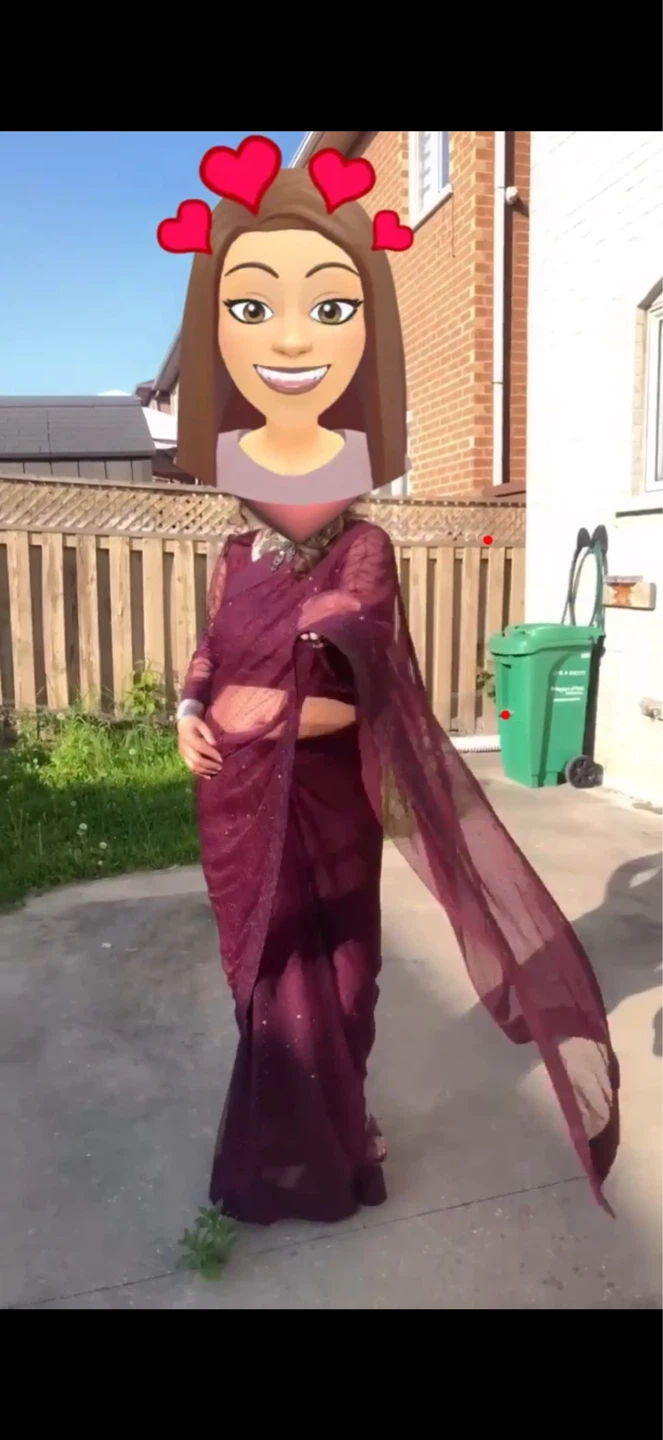 Purple Sequin Saree with blouse paitycoat