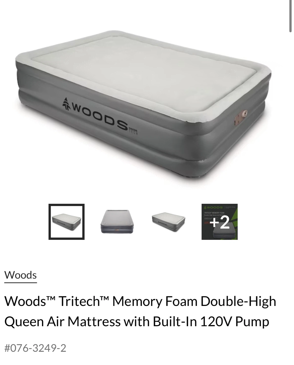 Woods Queen air mattress - photo 3