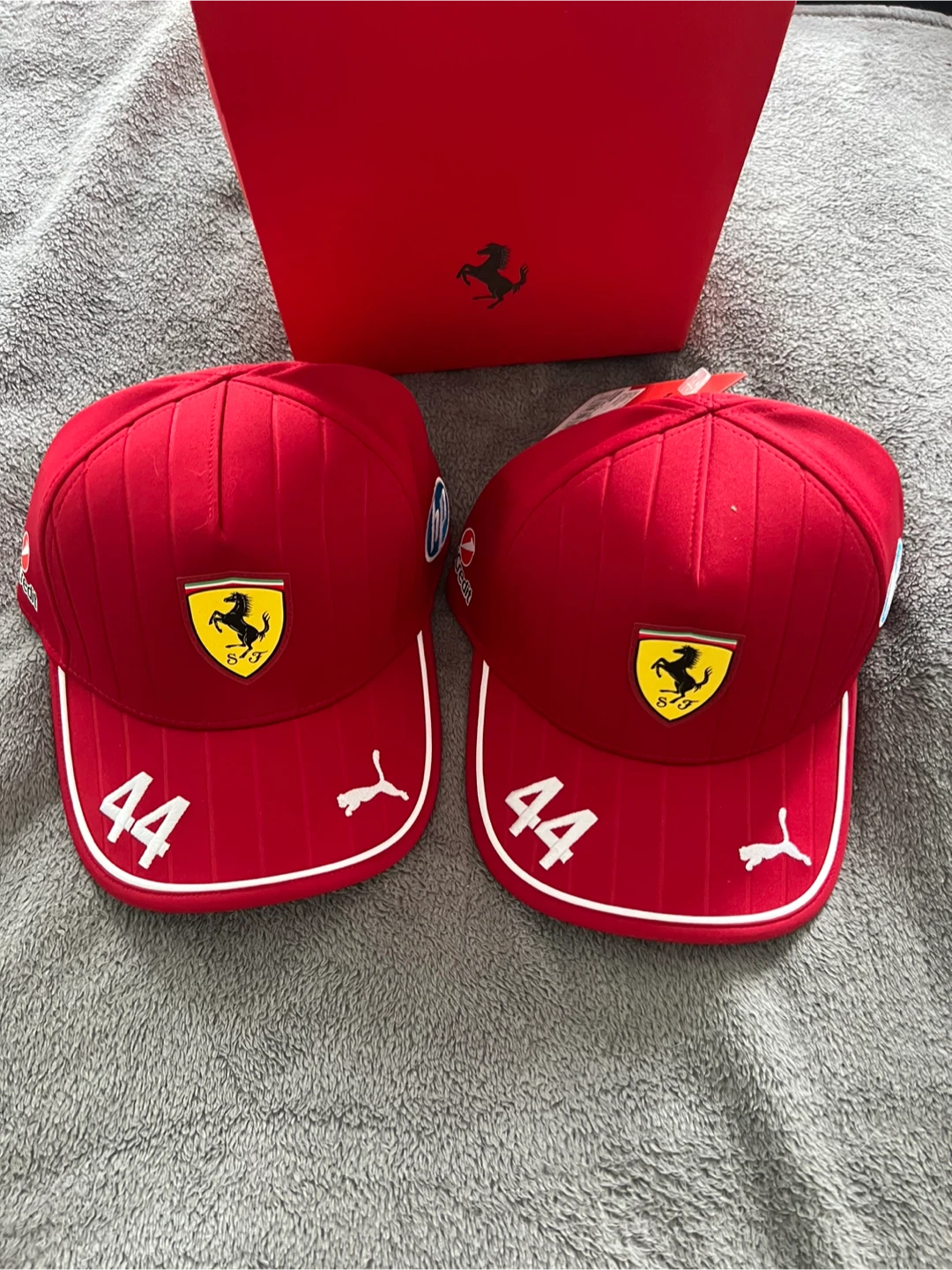 2 x Ferrari Puma Formula 1 Hats - Red