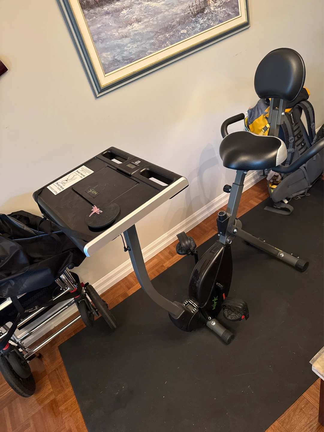 Folding Exercise Bike with Desk