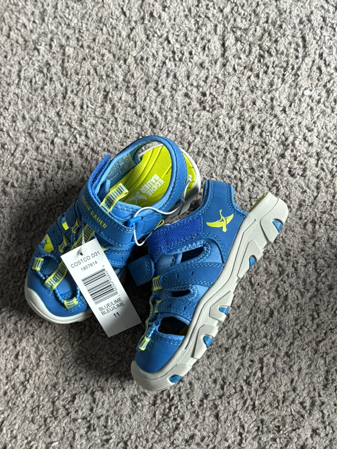 Eddie Bauer Kids Blue/Lime Sandals Size 11