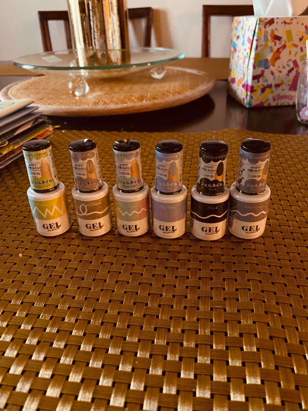 Set of 6 Gel Nail Polish Bottles