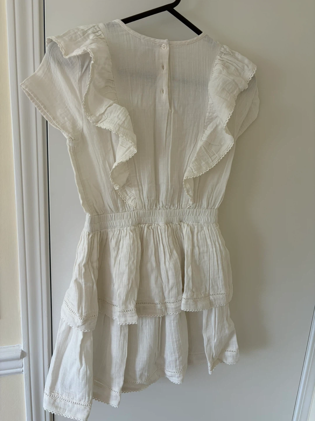Gap Kids White Ruffled Tiered Dress XL - photo 2