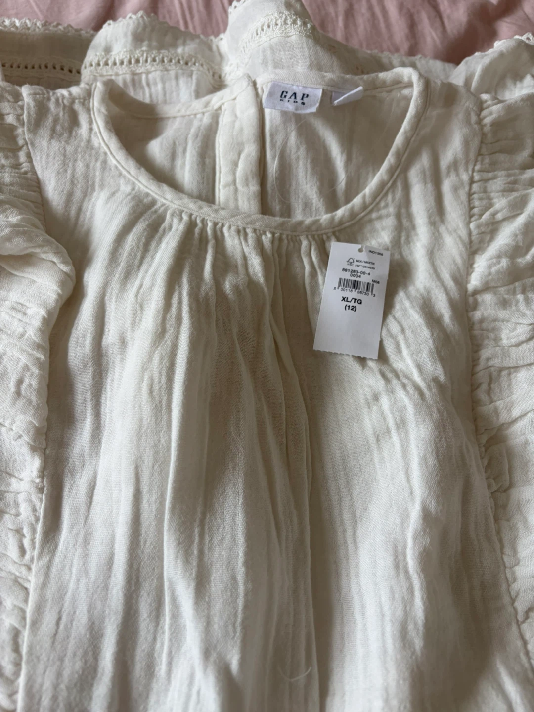Gap Kids White Ruffled Tiered Dress XL - photo 5