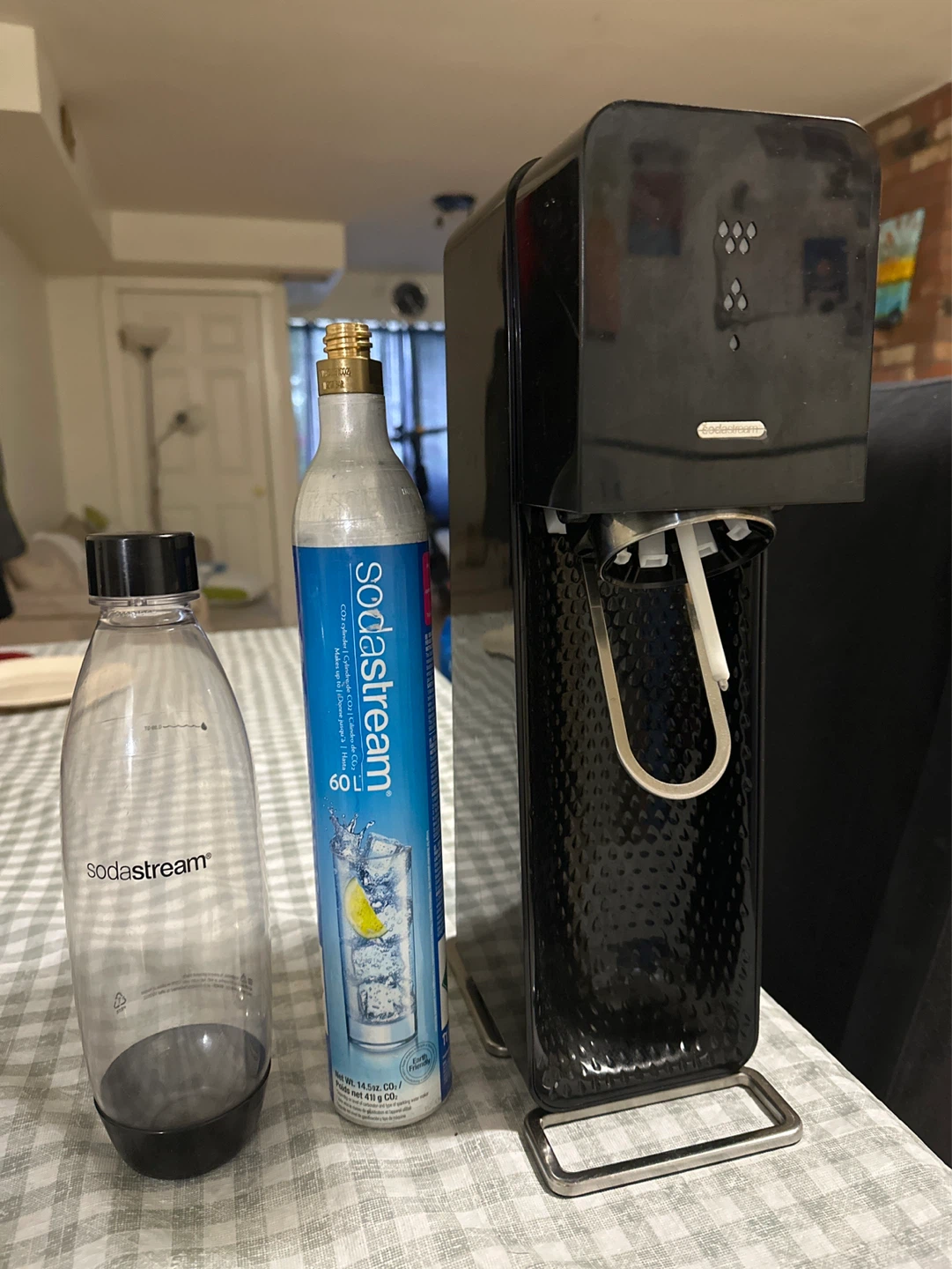 SodaStream Sparkling Water Maker with CO2 Cylinder and Bottle