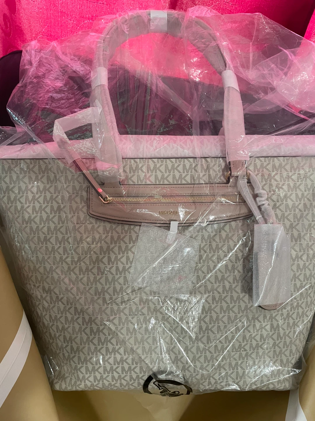 Michael Kors Tote Bag - Beige/Pink - photo 5