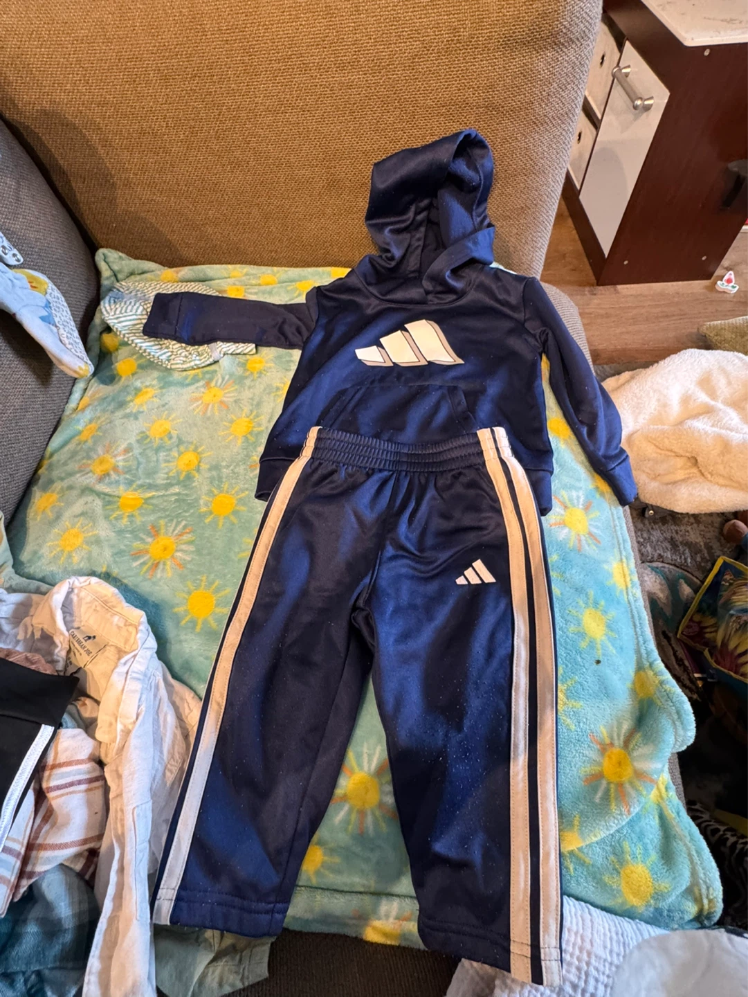 Adidas Tracksuit Set - Black & Navy - photo 2