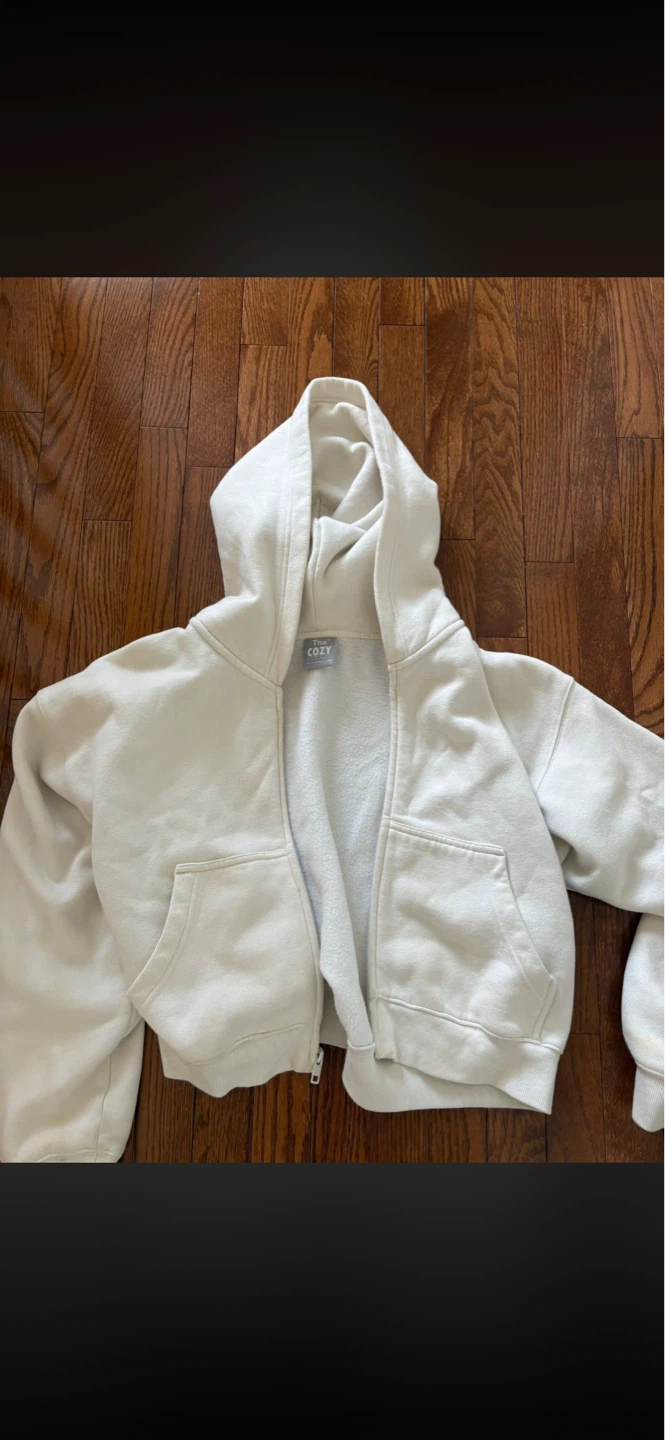 TNA Cream COZY Zip-Up Hoodie