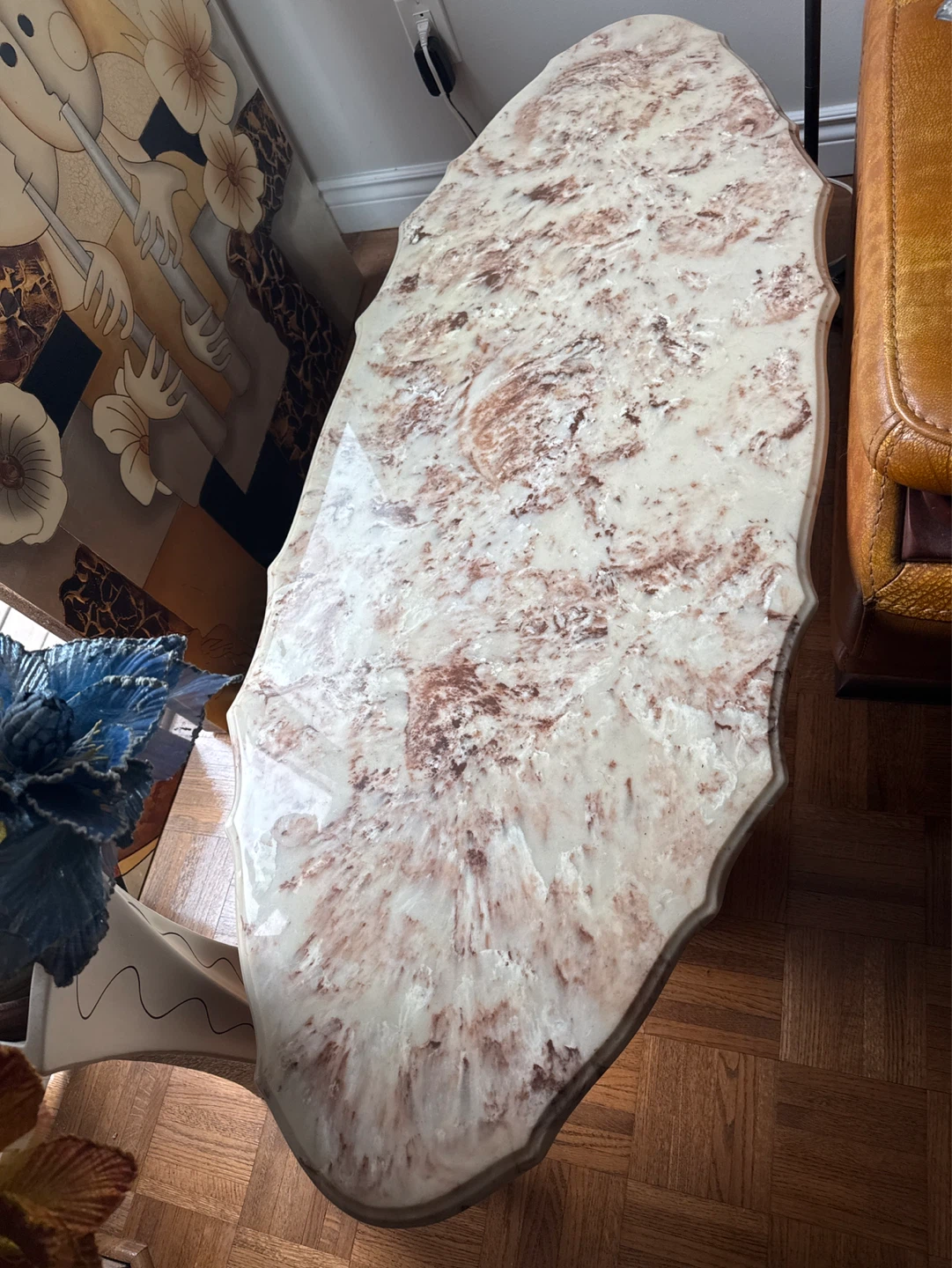 Marble top accent table - photo 2