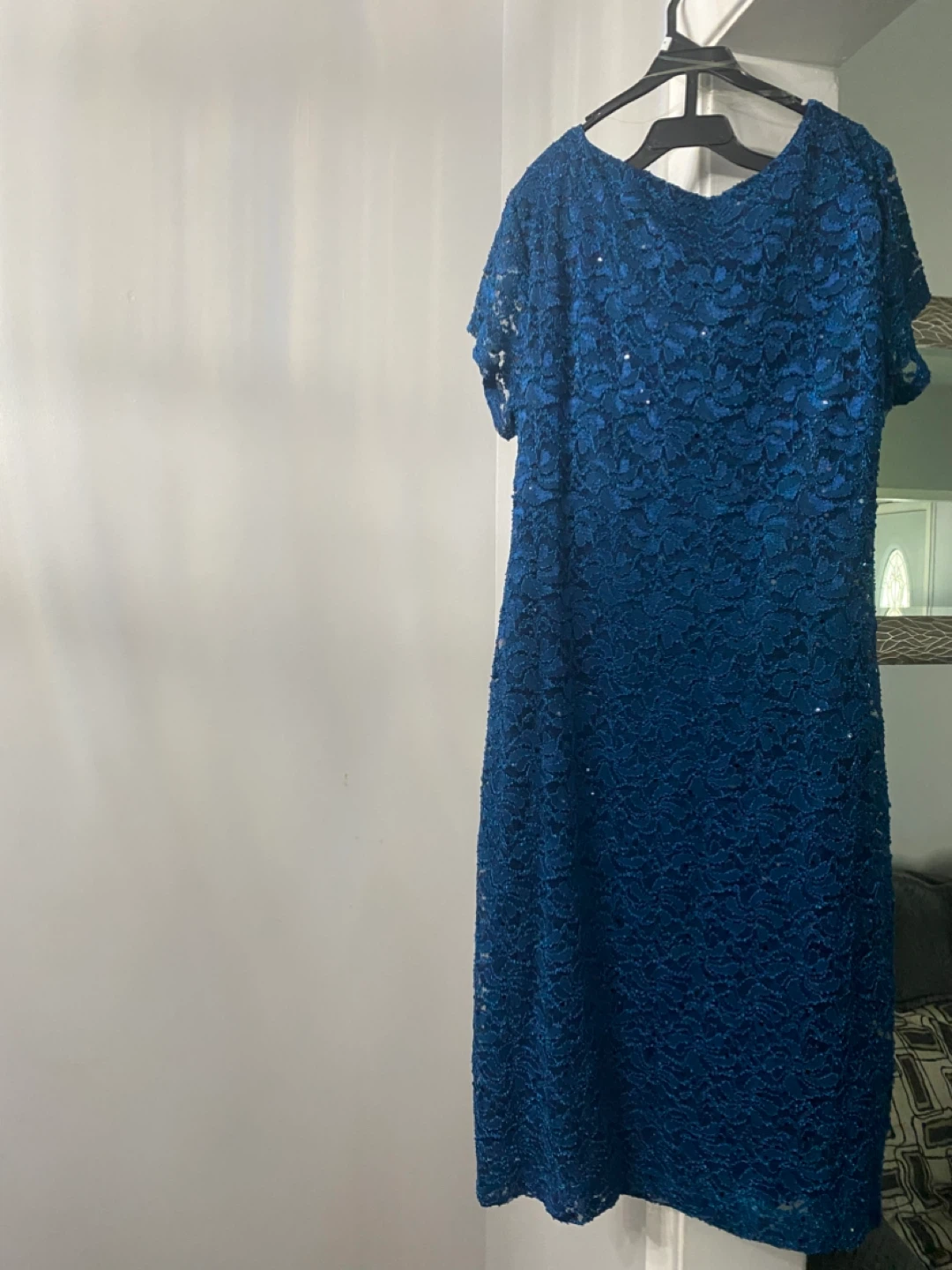 Connected Apparel Blue Lace Dress Size 16 - photo 4
