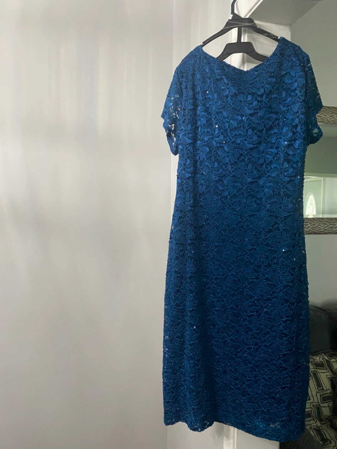 Connected Apparel Blue Lace Dress Size 16 - photo 3