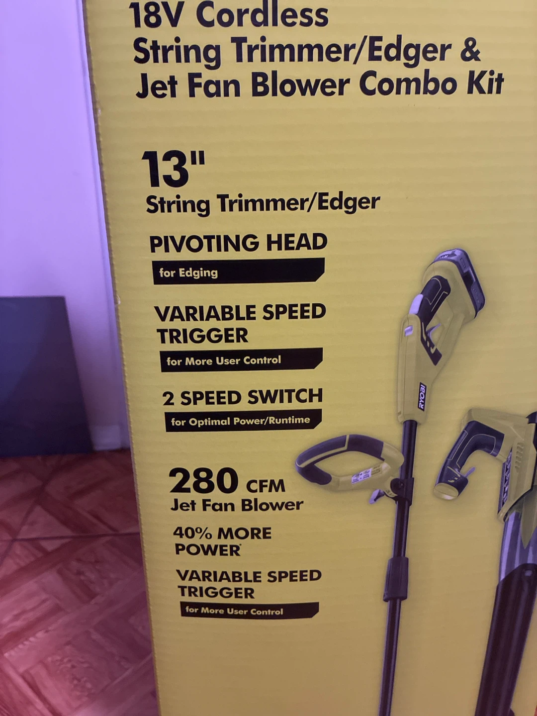 Ryobi ONE+ 18VString Trimmer/Edger & Jet Fan Blower Combo - photo 5