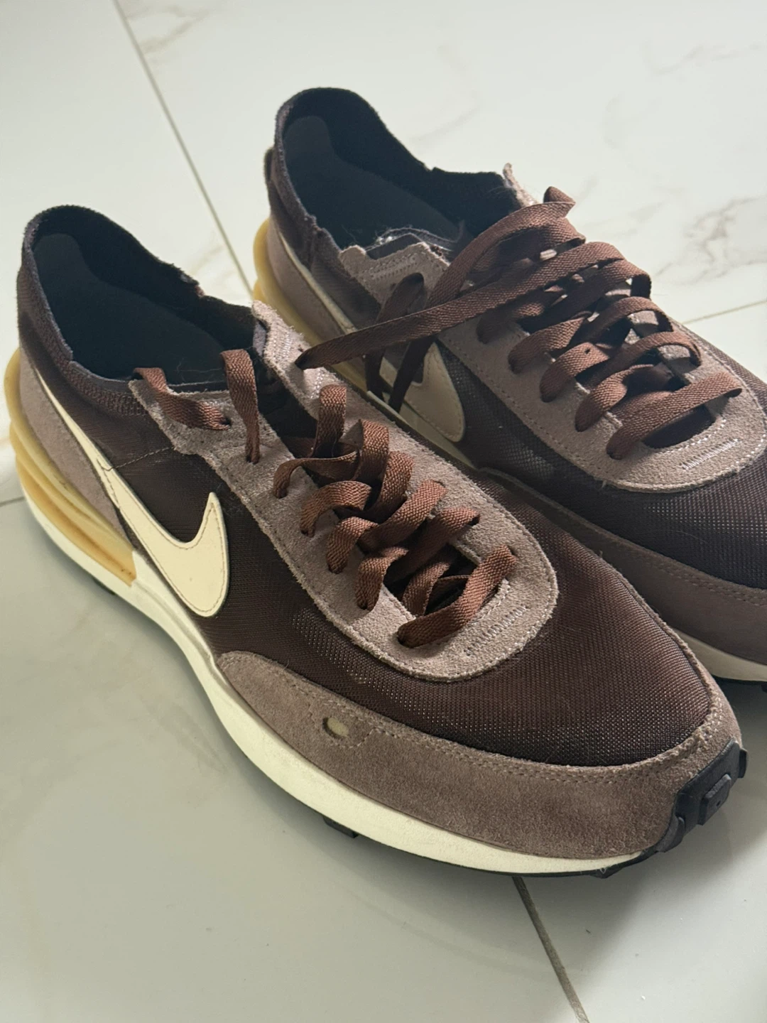 Nike Waffle One Shoes - Brown US10