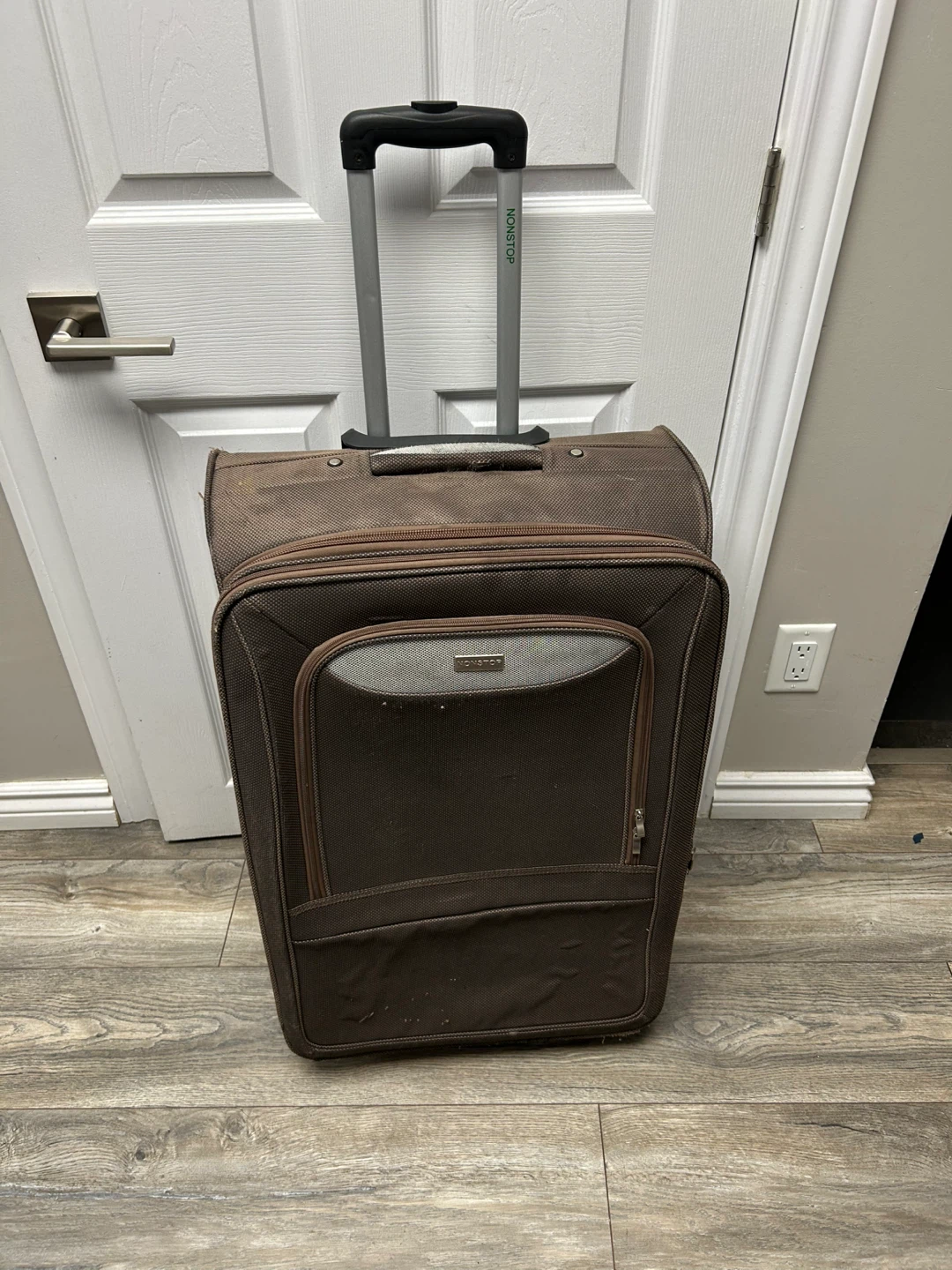 NONSTOP Brown Rolling Suitcase Luggage