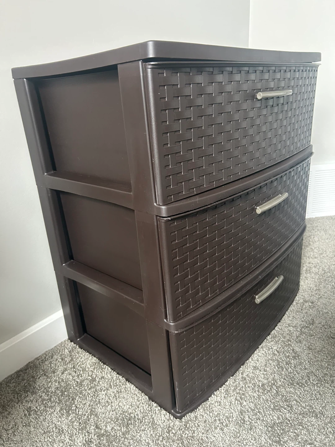 Dark Brown 3-Drawer Storage Unit - photo 2