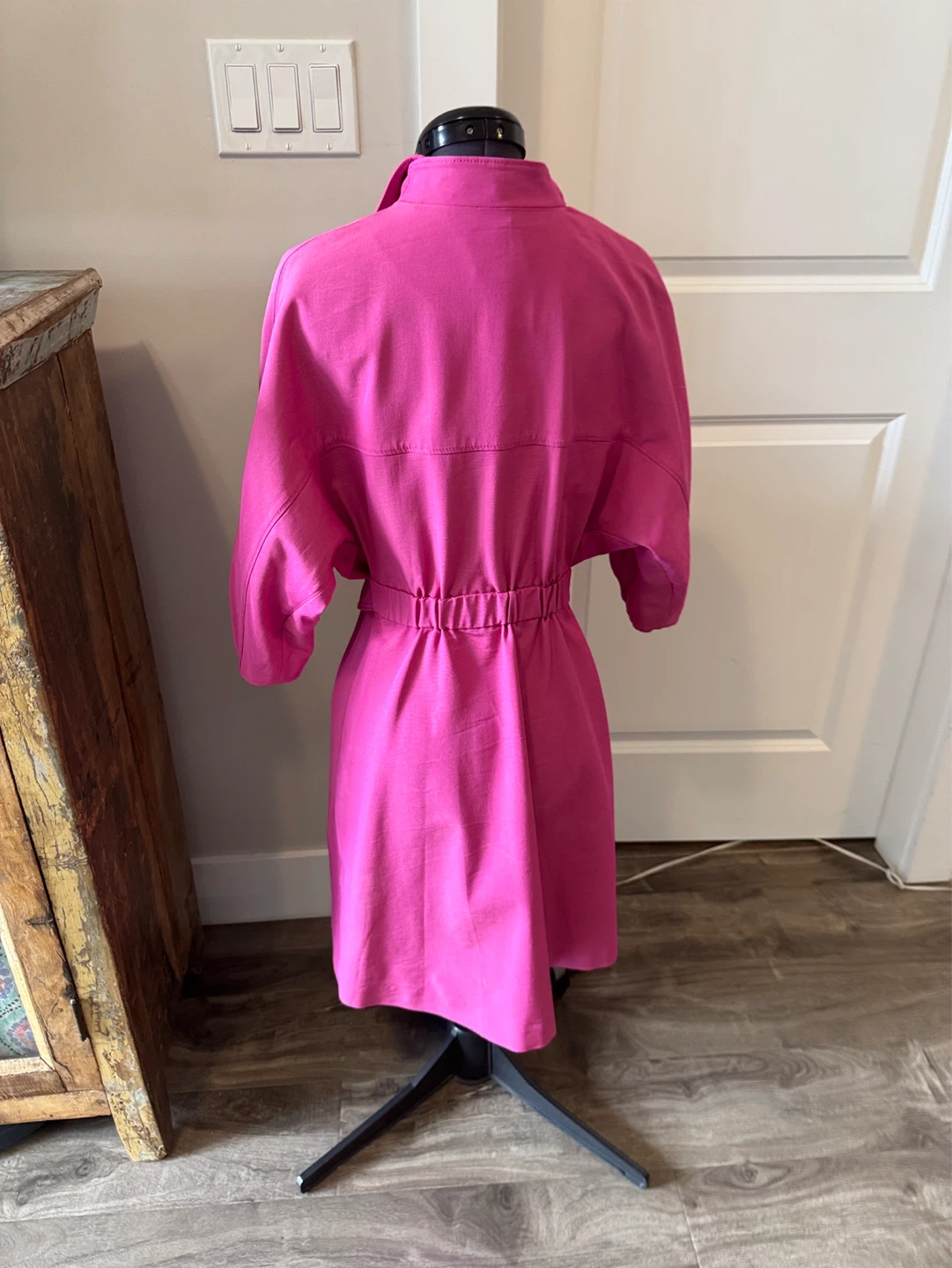 Ports Fuchsia Wrap Robe Coat with Tie Belt - size 6 - photo 4