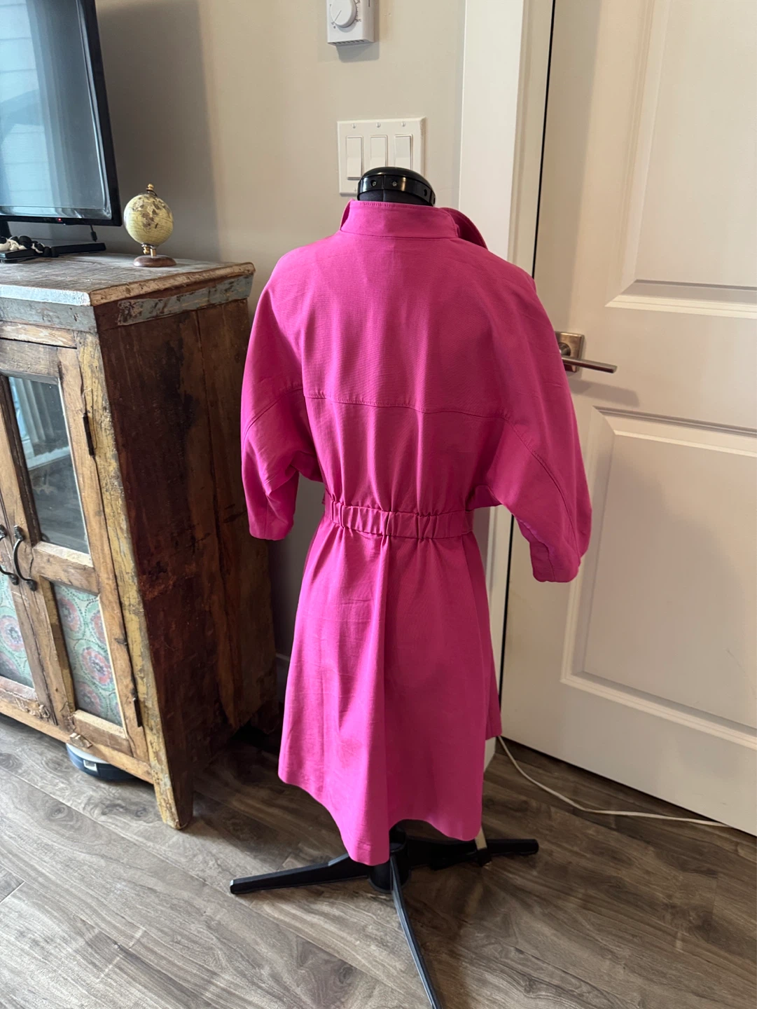Ports Fuchsia Wrap Robe Coat with Tie Belt - size 6 - photo 5