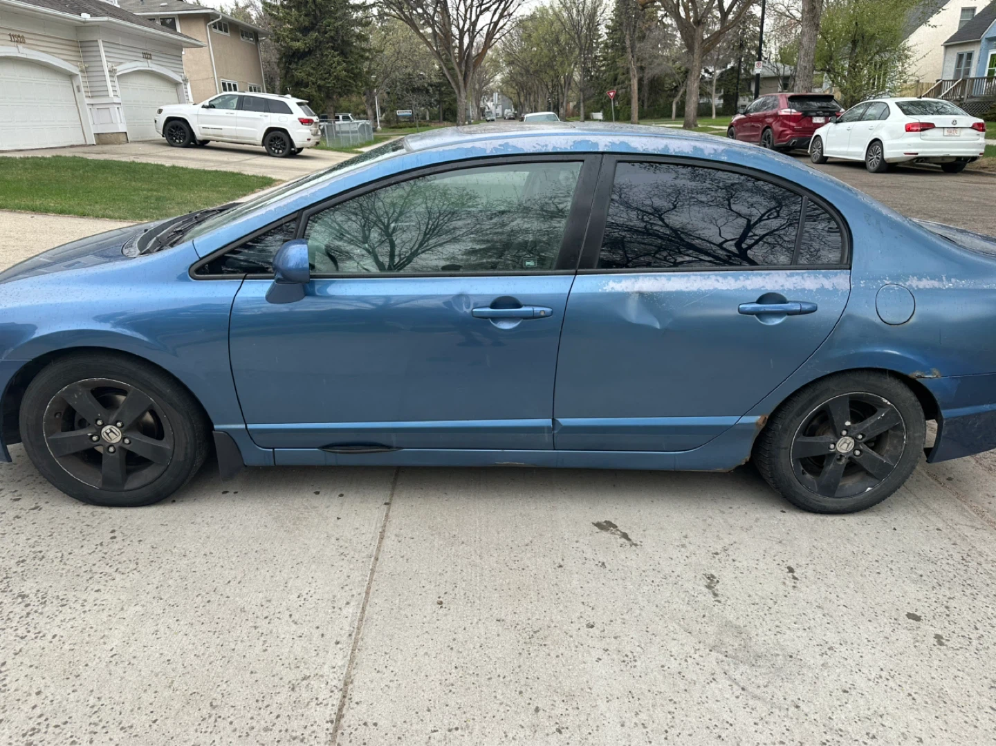 2008 Honda Civic Sedan - Blue. Rebuilt title - photo 2