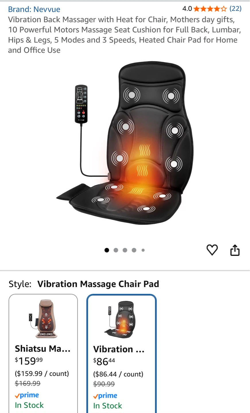 Nevvue Vibrating Massage Cushion - photo 2