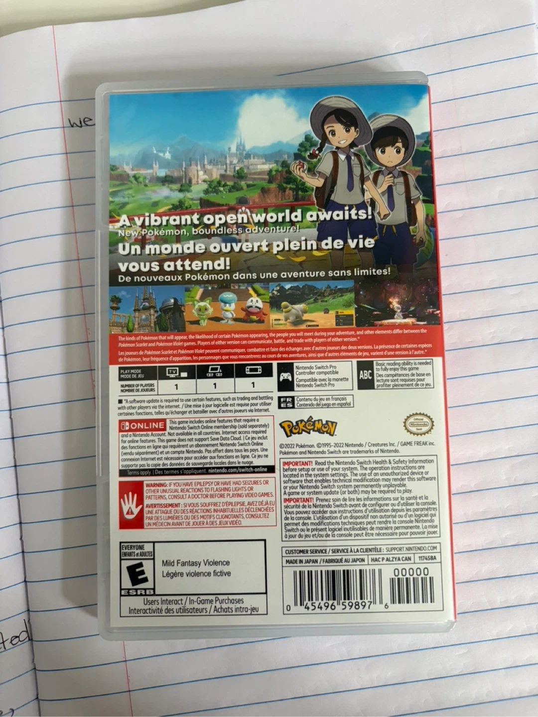 Nintendo Switch Pokémon Violet Game - photo 2
