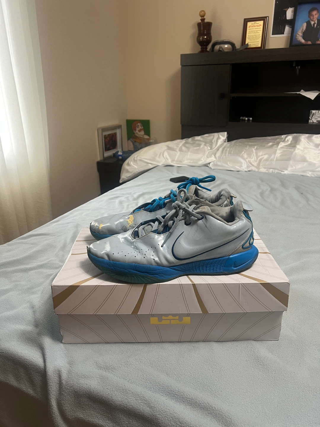 Nike Blue Lebron 21s Basketball Shoes