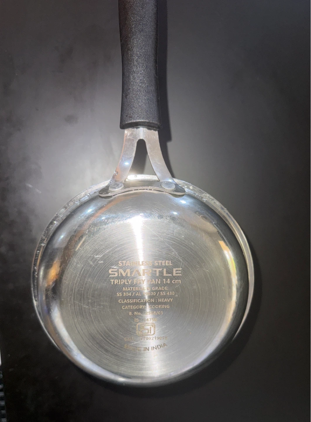New Stainless Steel Triply Frypan 14 cm (small) - photo 2