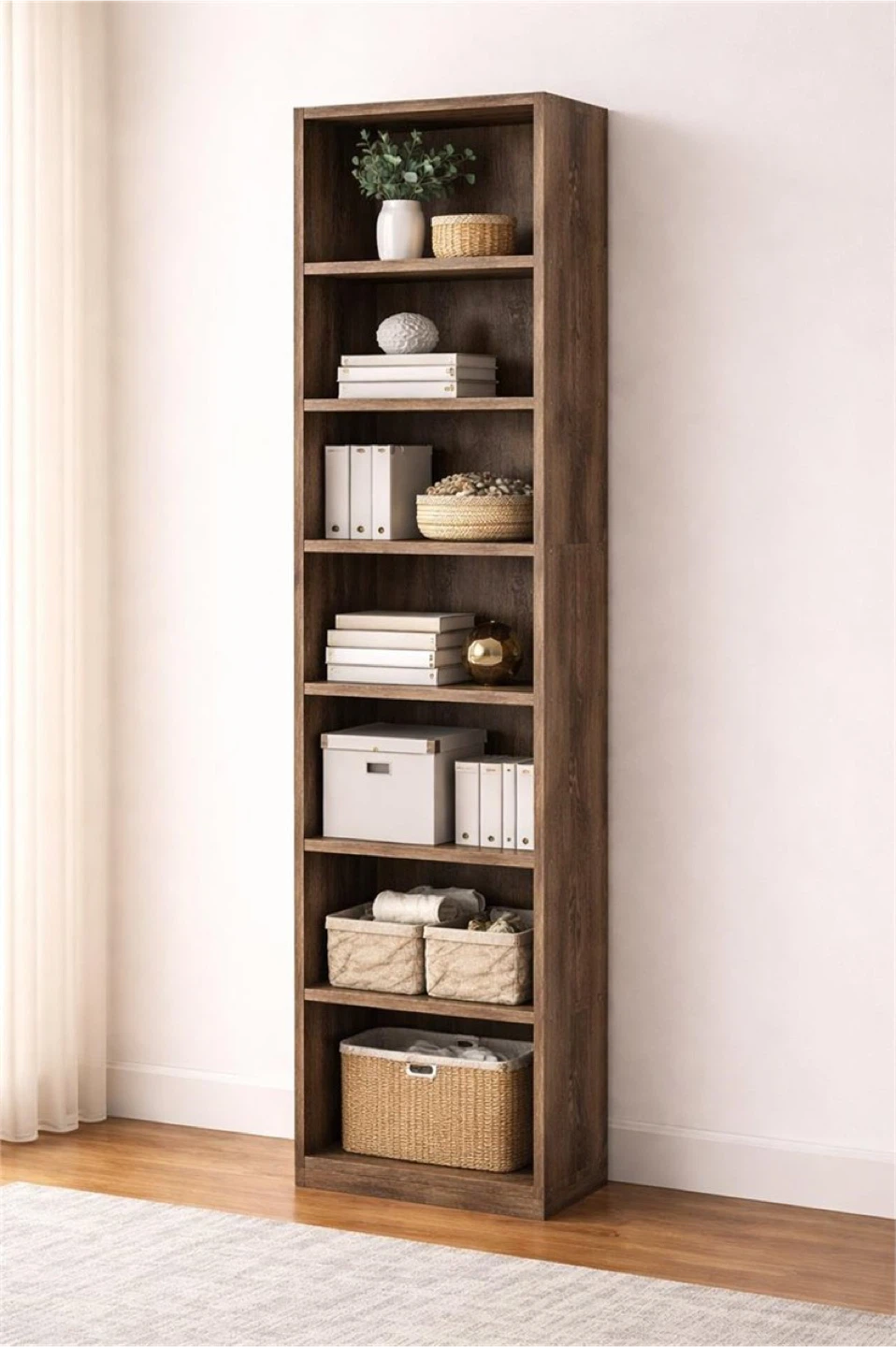 Dark Wood Bookshelf