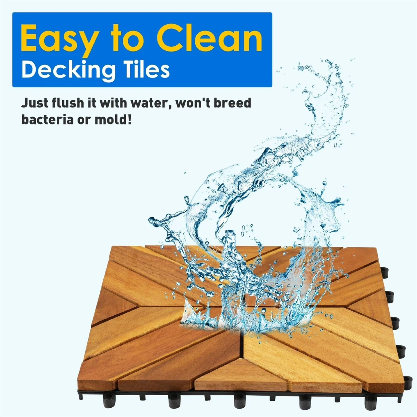 Interlocking Decking Tiles - Wood (Set of 27) - photo 2