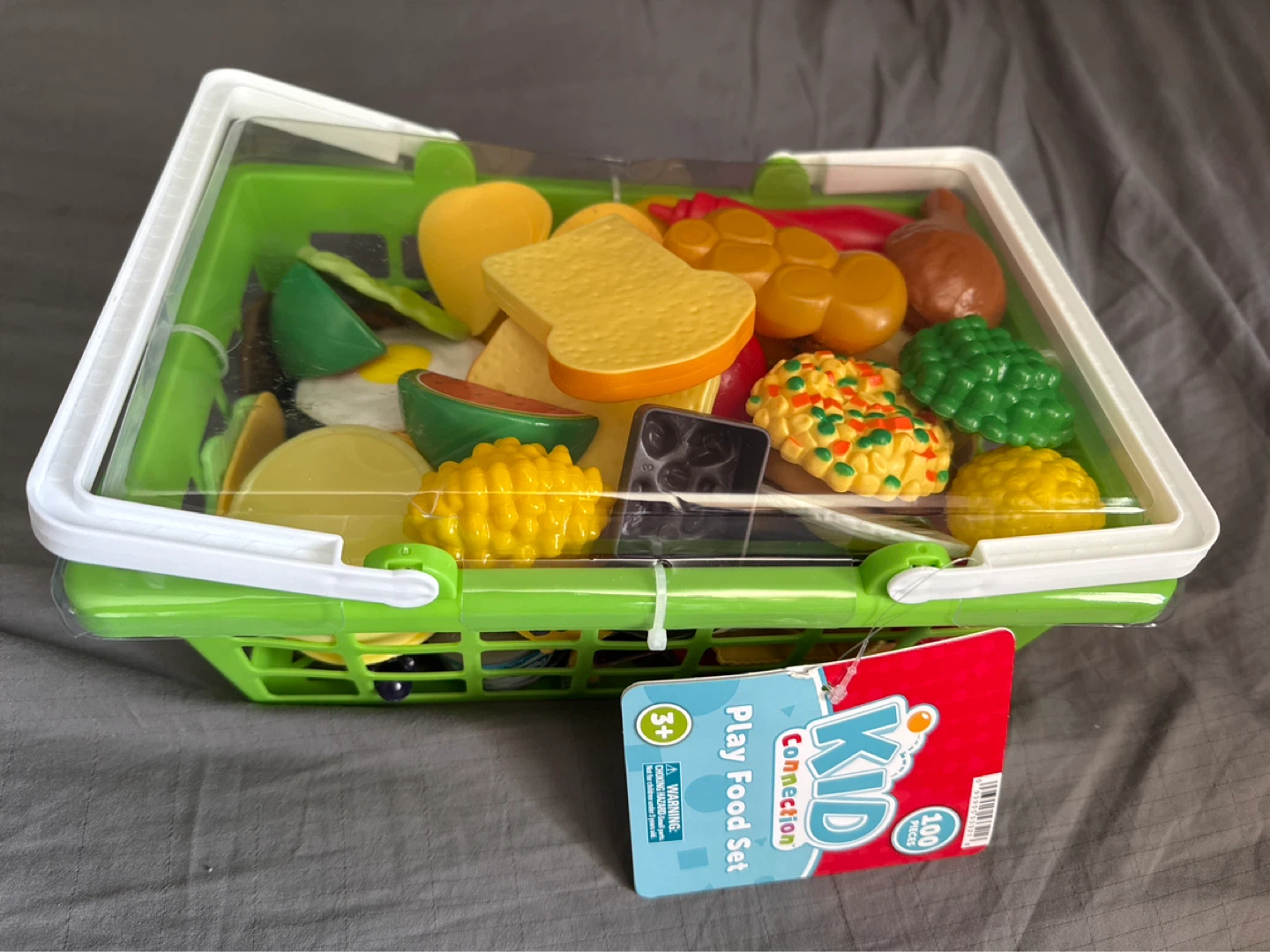 Kid Connection Play Food Set with Basket