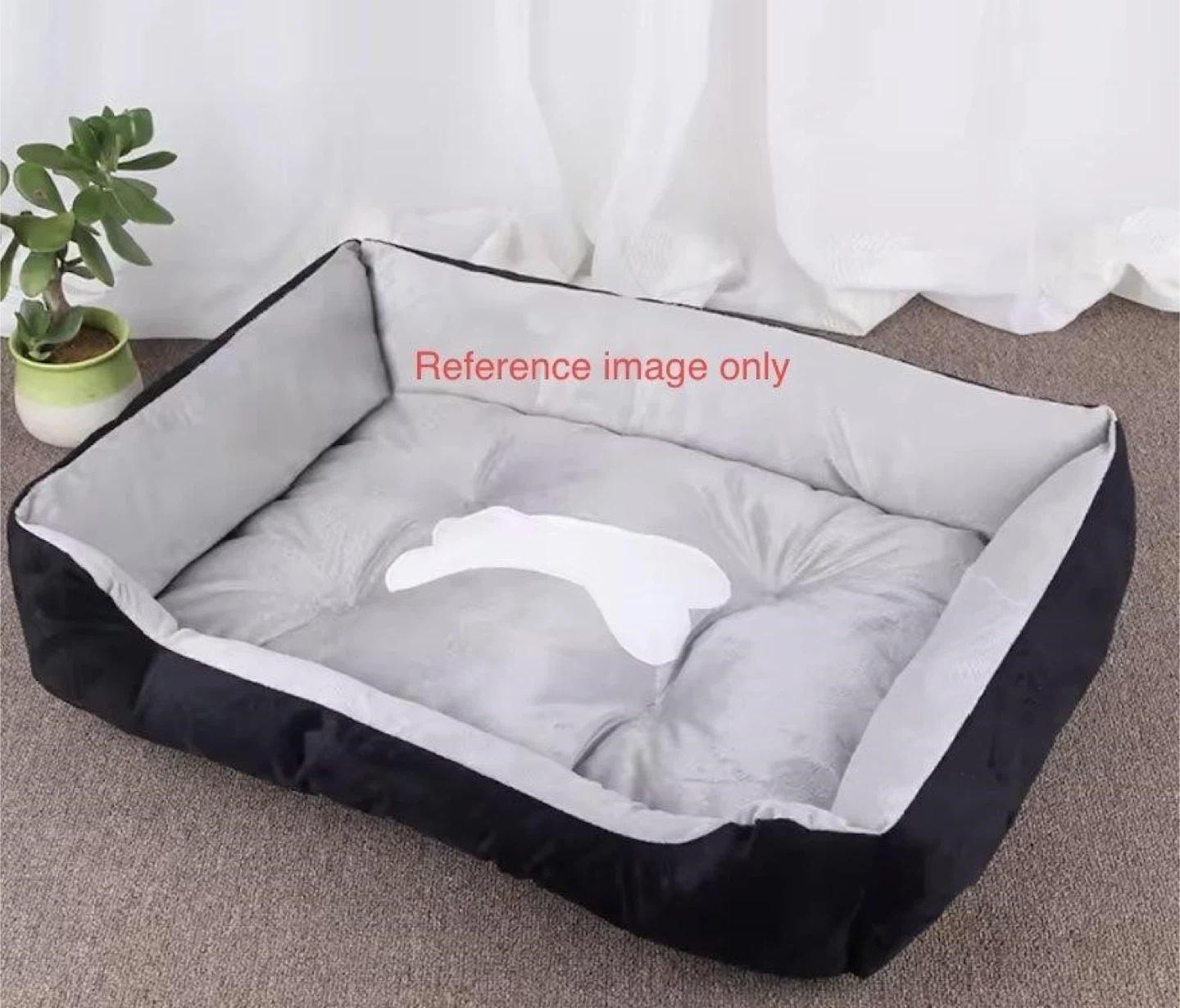 Soft Pet Bed - Grey & White