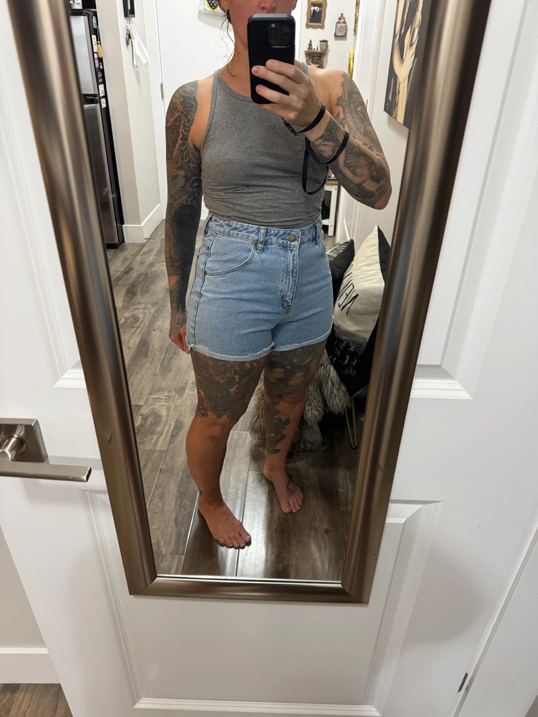 Rollas high waist duster jean short  - size 29 - photo 4