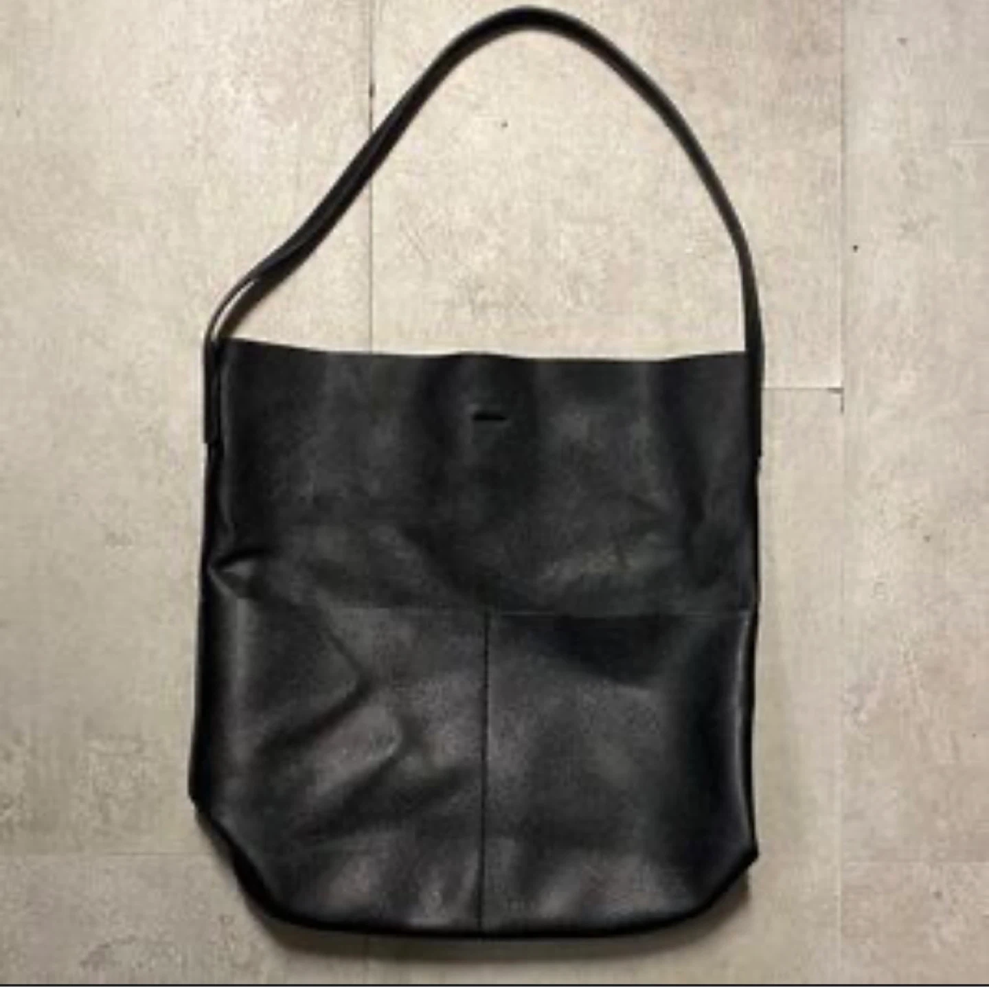 Black Leather Tote Bag