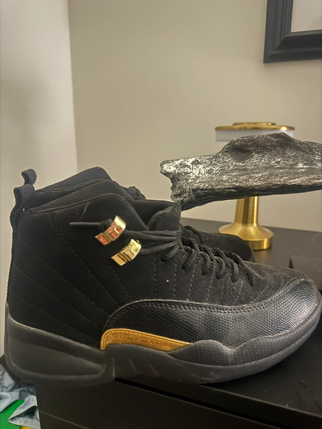 Air Jordan 12 "The Master" Black Gold Sneakers