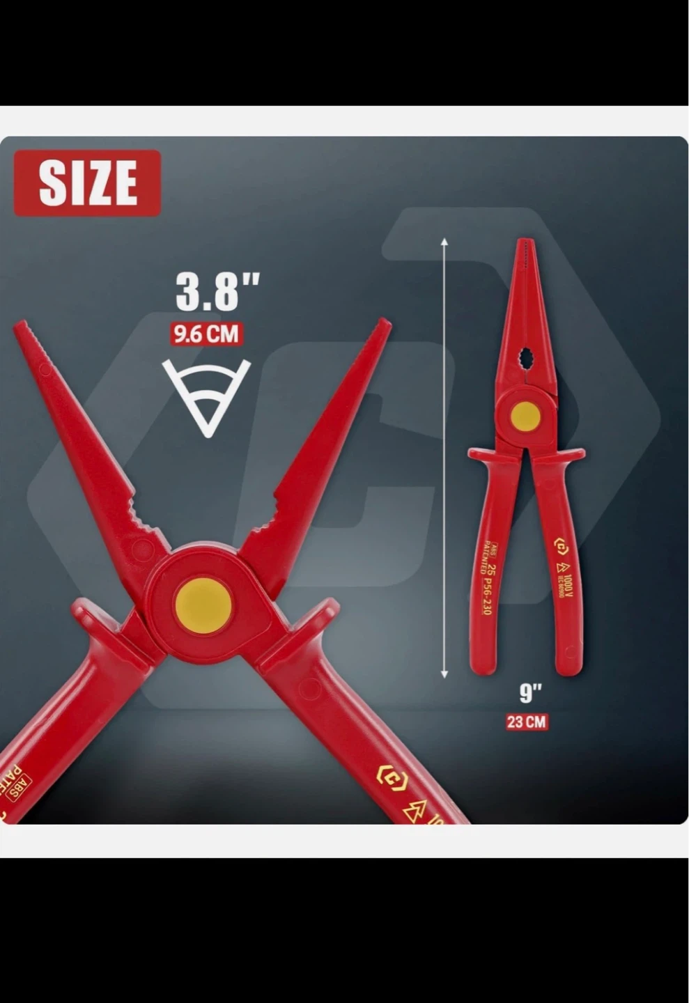 9 Inch Plastic Needle Nose PLIER 1000V - photo 2