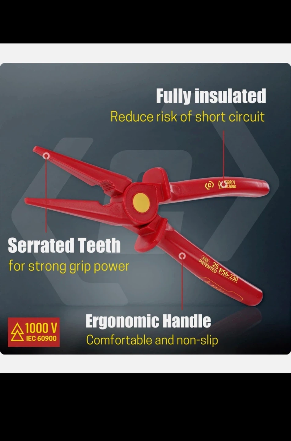 9 Inch Plastic Needle Nose PLIER 1000V - photo 3
