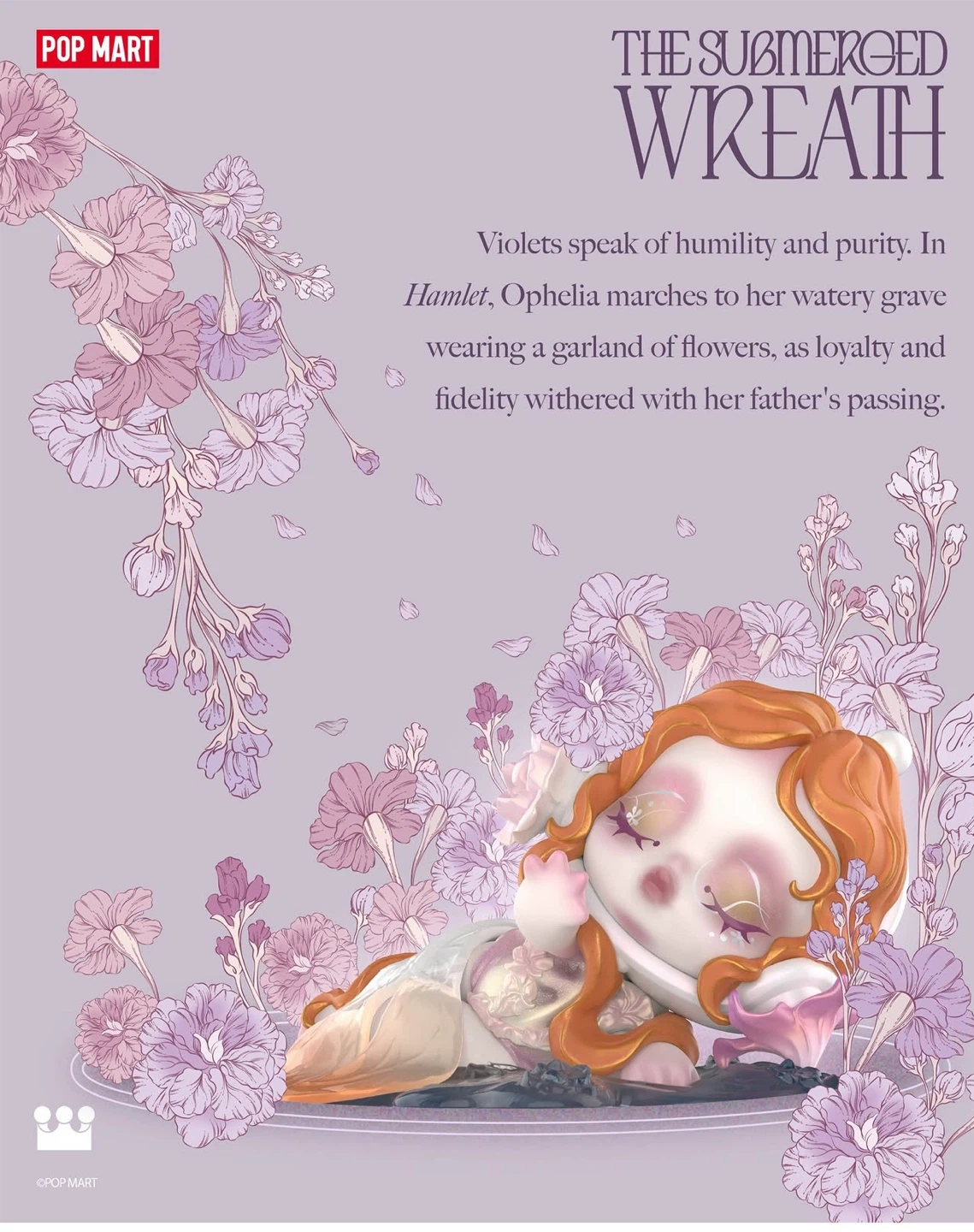 Skullpanda - petals in four acts -  submerged wreath - pop mart - photo 2
