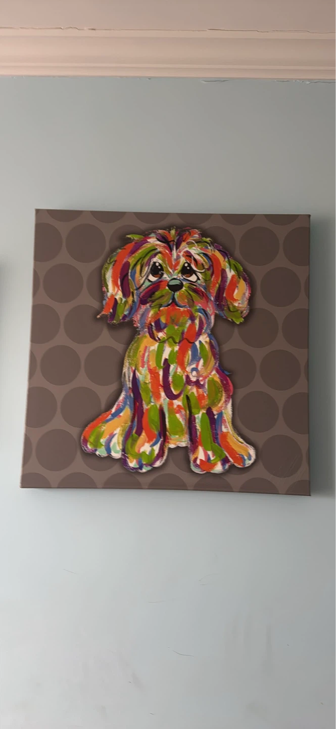 Colorful Abstract Dog Wall Art