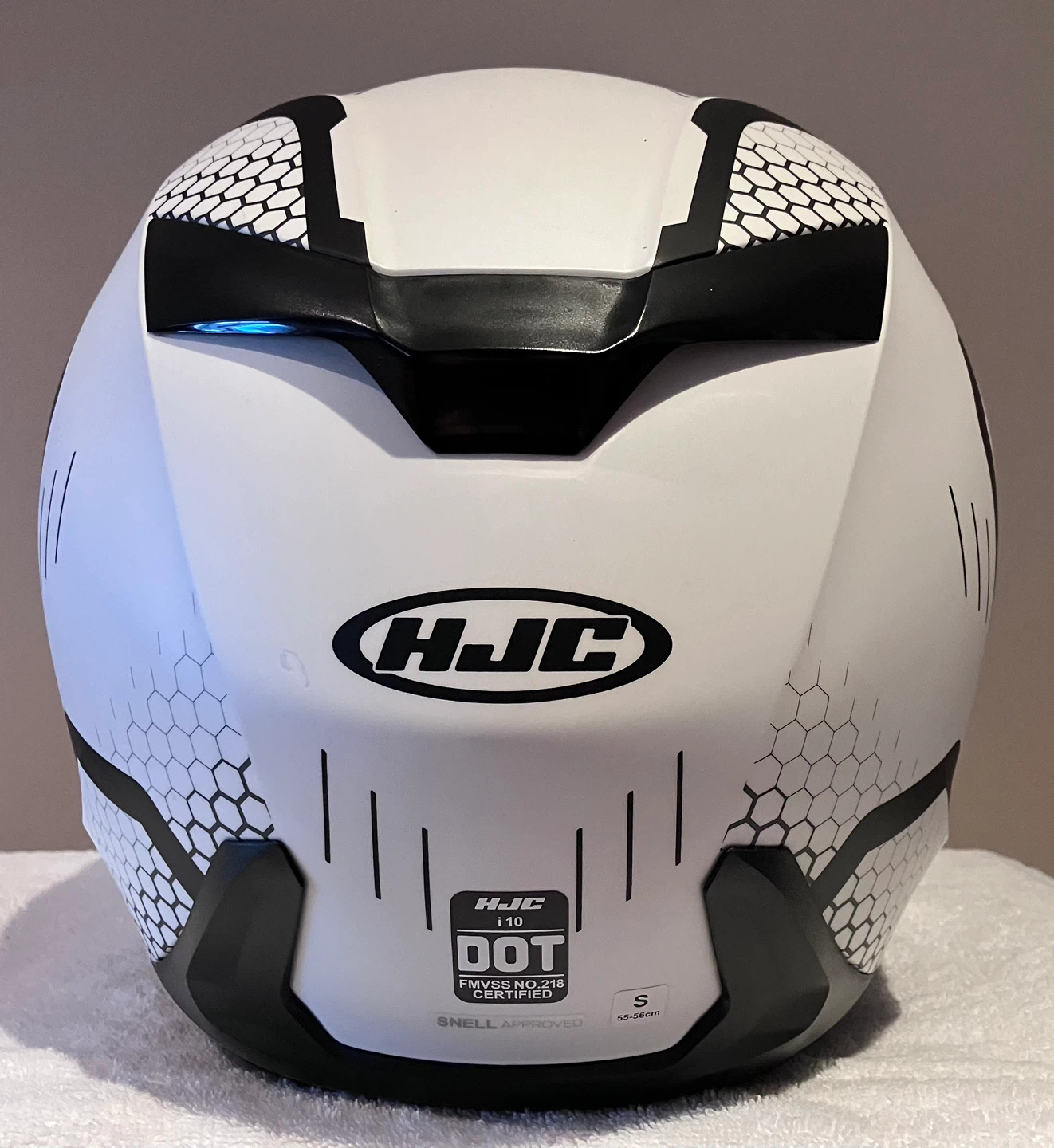 HJC i10 Motorcycle Helmet - White/Black, Size S - photo 5