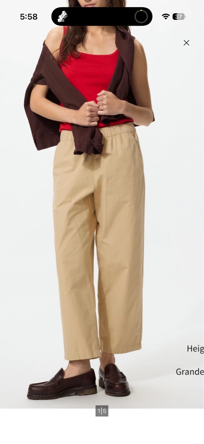 UNIQLO Cotton Relaxed Ankle Pants - photo 3