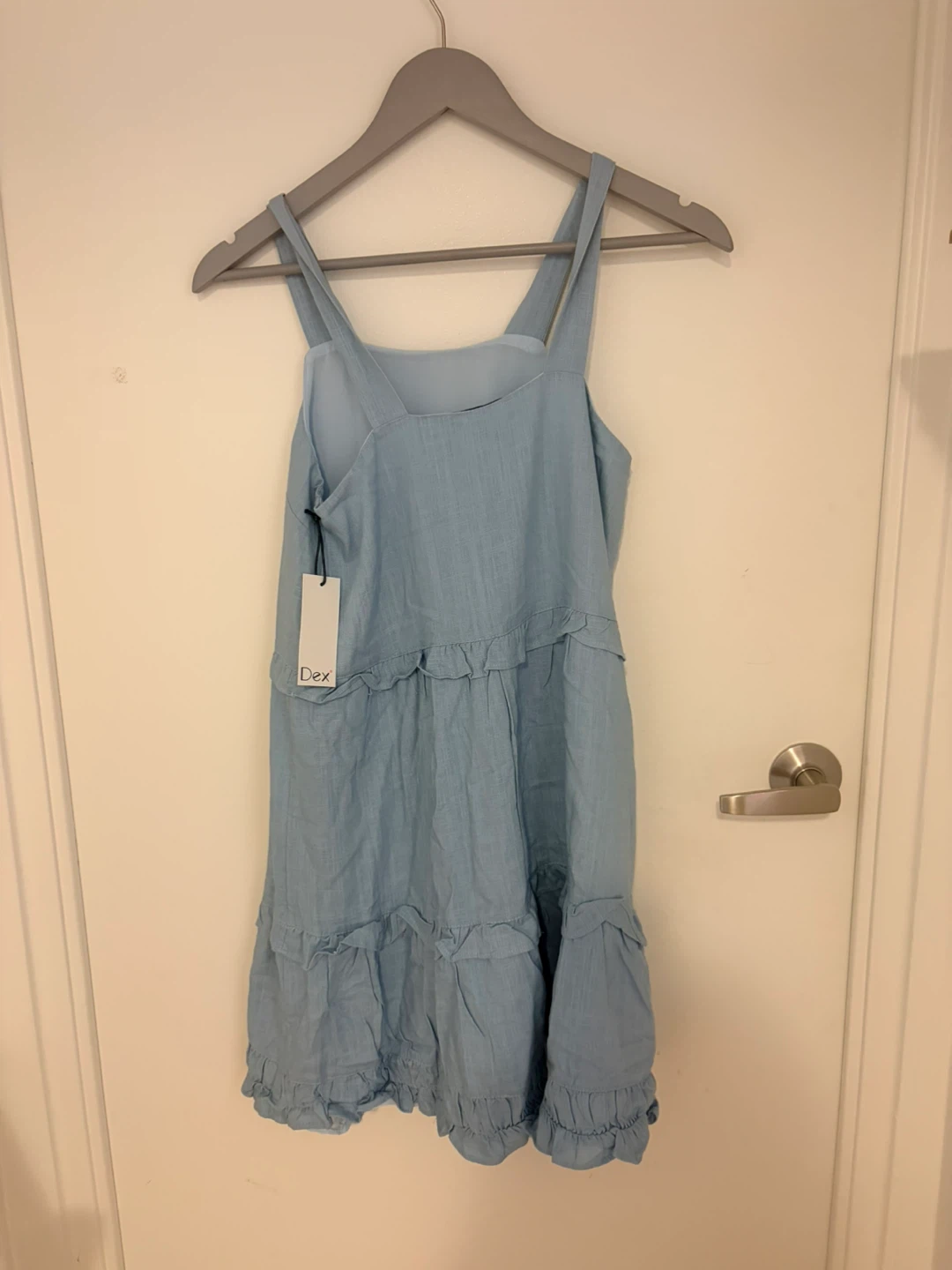 Dex Women's Tiered Ruffle Sundress - Blue & beige - photo 4