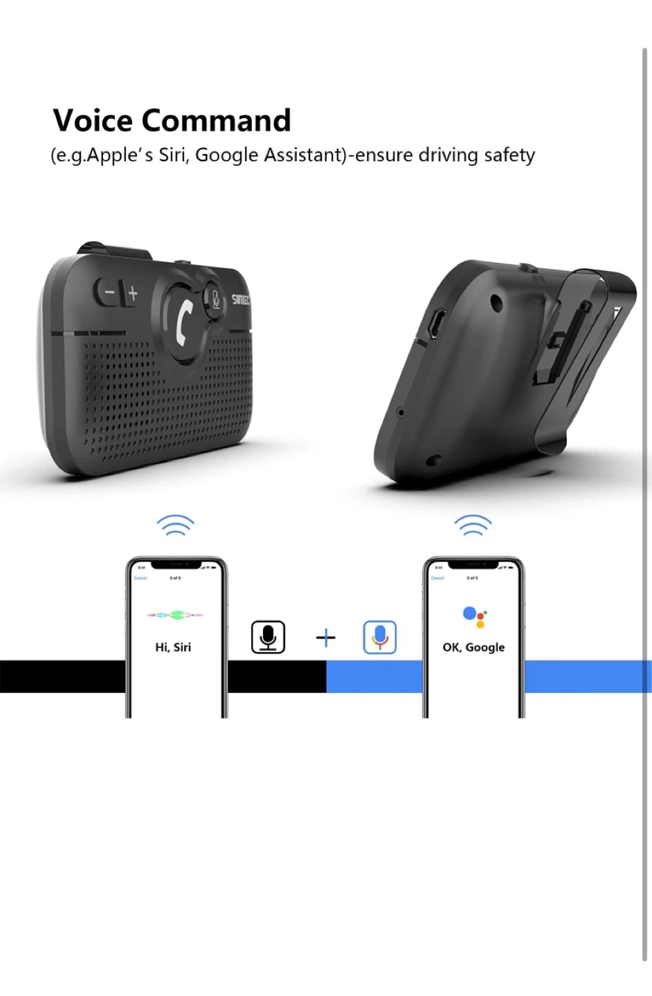 SINTEC BC980SA Bluetooth Handsfree Car Kit - photo 5