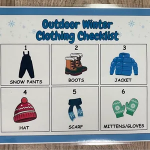 Outdoor Winter Clothing Checklist