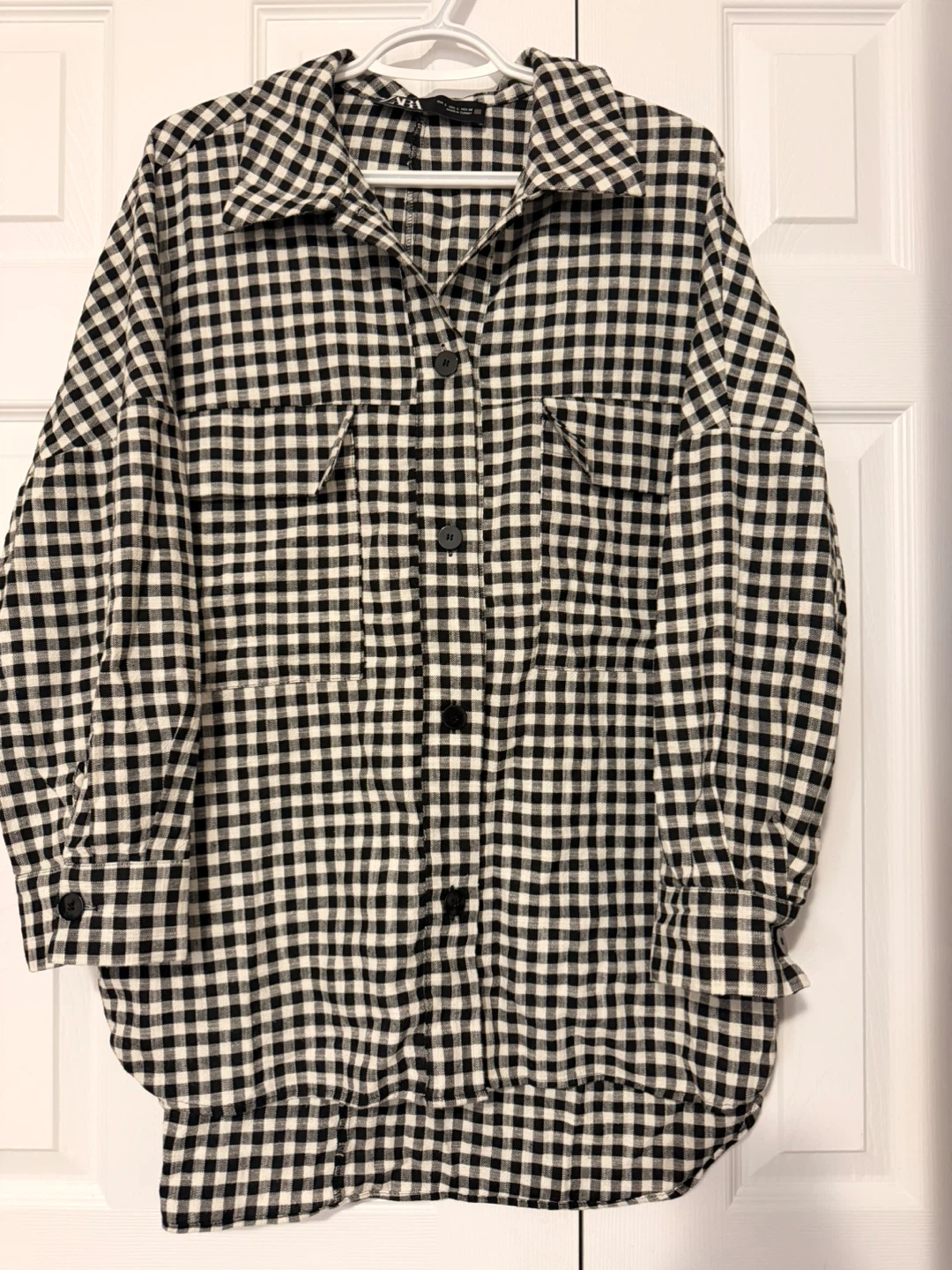 ZARA Black and White Shirt - Size L