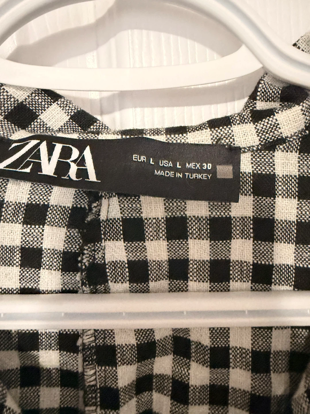 ZARA Black and White Shirt - Size L - photo 2